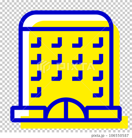 ビル、建物を表す2色スタイルのアイコン 106550587