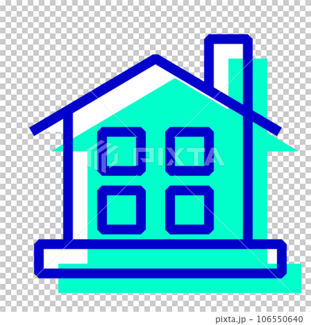 代表房屋、建築物的兩種顏色樣式圖標 106550640