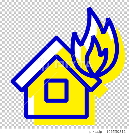 代表災難、火災的雙色風格圖標 代表災難、火災的雙色風格圖標 106550811
