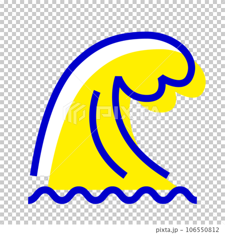 代表災難、海嘯的兩種顏色風格圖標 代表災難、海嘯的兩種顏色風格圖標 106550812