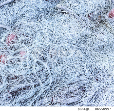 Close up view of fishing net. 106550997