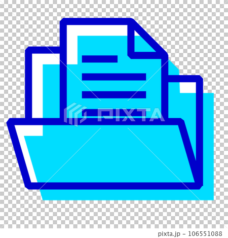 Two color style icons representing files, folders 106551088