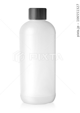A white bottle with black lid A white bottle with black lid 106551327