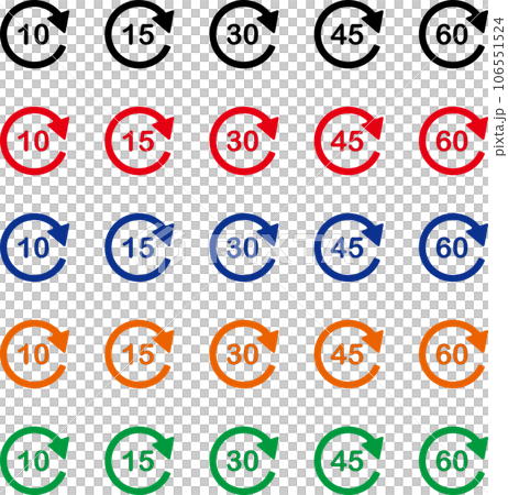Rotating arrows with numbers_5 color set 106551524