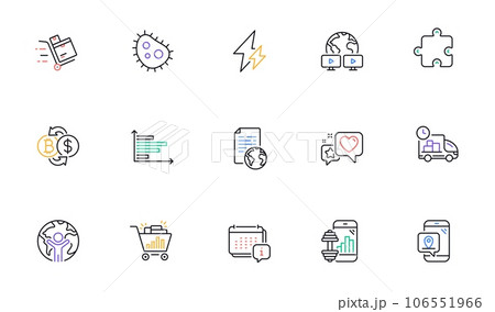 Inventory cart, Bitcoin exchange and Pin marker line icons for website, printing. Collection of Global business, Seo shopping, Video conference icons. Bacteria, Horizontal chart. Vector Inventory cart, Bitcoin exchange and Pin marker line icons for website, printing. Collection of Global business, Seo shopping, Video conference icons. Bacteria, Horizontal chart. Vector 106551966