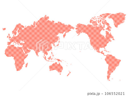 紅葉模様の世界地図（日本中心） 106552021
