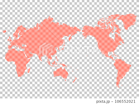 秋天的樹葉圖案世界地圖（日本中心） 106552021