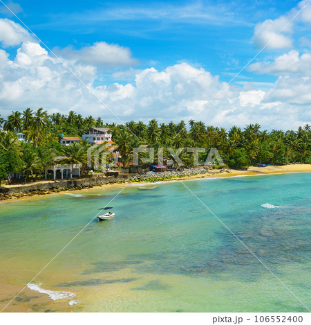 Tropical resort on Indian Ocean. Sri Lanka island. 106552400