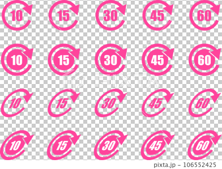 Stylish rotating arrow set with numbers_pink Stylish rotating arrow set with numbers_pink 106552425
