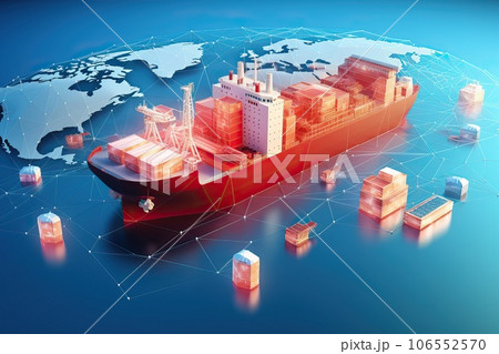 Logistic import export background and transport industry concept. 106552570