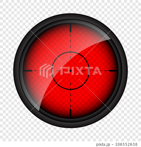 Various weapon thermal infrared sight, sniper rifle optical scope. Hunting gun viewfinder with crosshair. Aim, shooting mark symbol. Military target sign. Game UI element. Vector illustration Various weapon thermal infrared sight, sniper rifle optical scope. Hunting gun viewfinder with crosshair. Aim, shooting mark symbol. Military target sign. Game UI element. Vector illustration 106552638