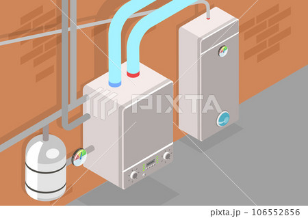 3D Isometric Flat Vector Conceptual Illustration of Boiler Room 3D Isometric Flat Vector Conceptual Illustration of Boiler Room 106552856