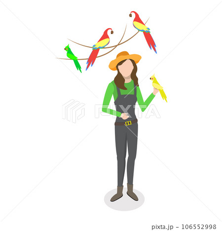 3D Isometric Flat Vector Set of Zookeepers. Item 1 3D Isometric Flat Vector Set of Zookeepers. Item 1 106552998