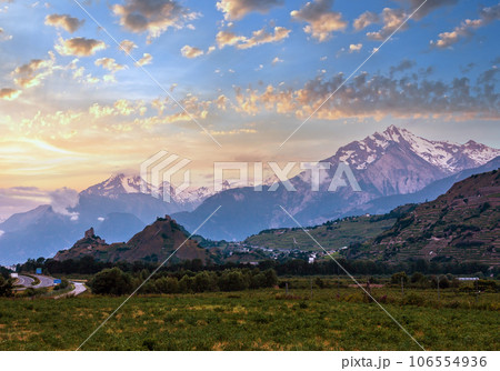 Alps mountain summer morning Alps mountain summer morning 106554936
