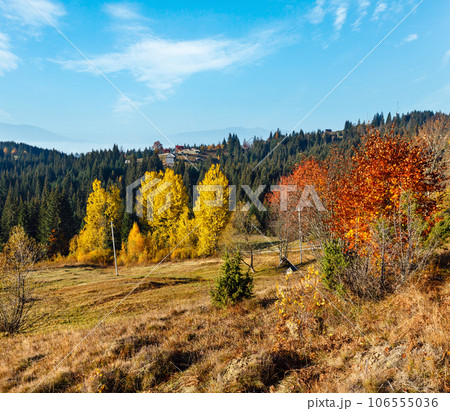 Morning autumn Carpathians landscape. 106555036