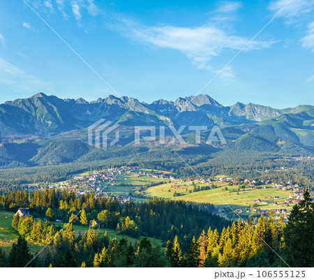 Summer mountain village view (Poland) 106555125
