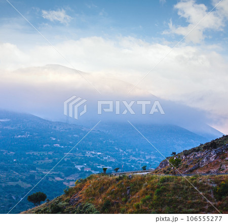 Top morning mountain view (Greece, Kefalonia). Top morning mountain view (Greece, Kefalonia). 106555277