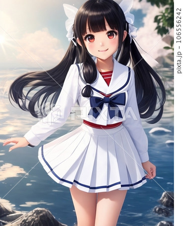 制服姿の猫耳のかわいい女の子 制服姿の猫耳のかわいい女の子 106556242