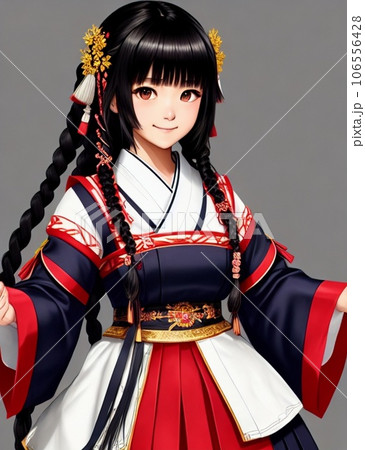 民族衣装を着たかわいい女の子 106556428