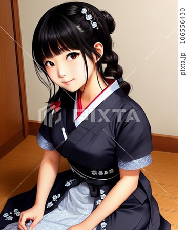 民族衣装を着たかわいい女の子 106556430