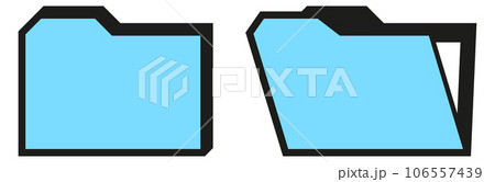 Folder icon. File system blue retro symbol Folder icon. File system blue retro symbol 106557439