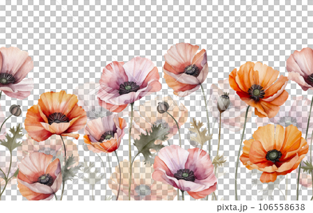 Seamless border pattern with watercolor brush strokes on a white background. hand drawn illustration Seamless border pattern with watercolor brush strokes on a white background. hand drawn illustration 106558638