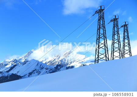 ゴルナーグラート鉄道（GGB、スイス）：山頂の受電施設 106558931