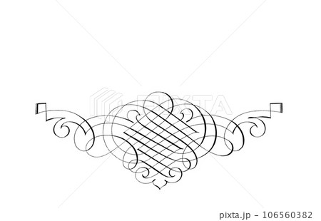 メッセージボードのクラシックな西洋風の飾り罫 メッセージボードのクラシックな西洋風の飾り罫 106560382