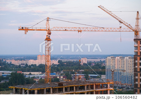 Construction of modern high-rise residential buildings 106560482