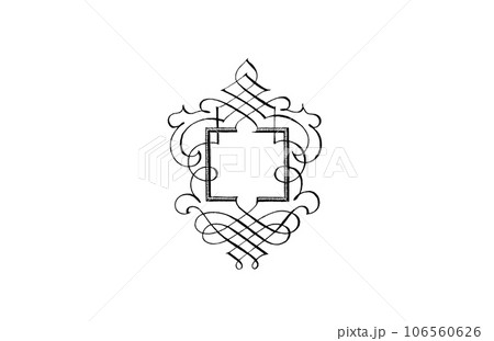 メッセージボードのクラシックな西洋風の囲み飾り罫 106560626