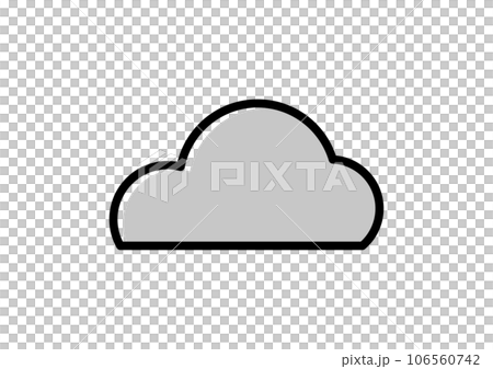 シンプルな手書きのお天気マーク-くもり- 106560742