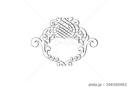 メッセージボードのクラシックな西洋風の囲み飾り罫 メッセージボードのクラシックな西洋風の囲み飾り罫 106560963