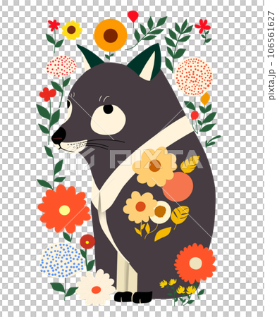 An illustration of a dog that looks stupid but cute An illustration of a dog that looks stupid but cute 106561627