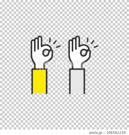 OK pose icon OK mark icon OK pose icon OK mark icon 106562238