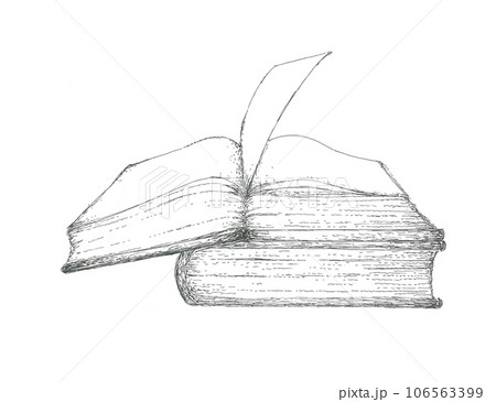 古い本の手描きイラスト素材 古い本の手描きイラスト素材 106563399