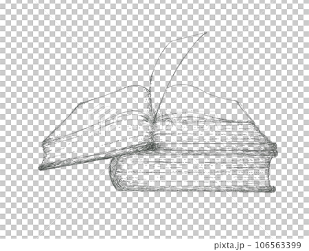 古い本の手描きイラスト素材 古い本の手描きイラスト素材 106563399