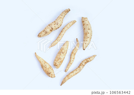 Sweet potato on white background. 106563442