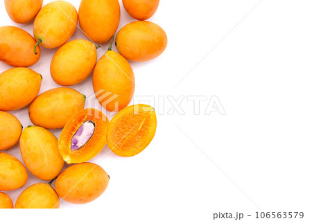 Marian plum fruit isolated on white background Marian plum fruit isolated on white background 106563579