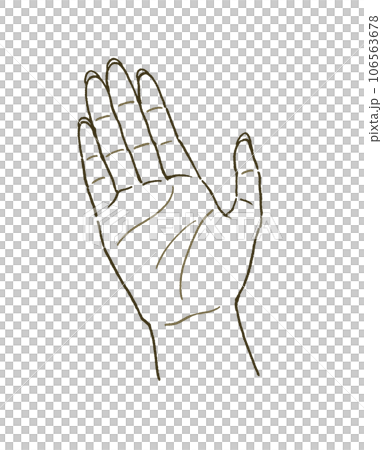 ビューティー　女性の手のひらのイラストレーション 106563678