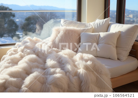 bed linen and the most delicate pillows and blankets  106564521