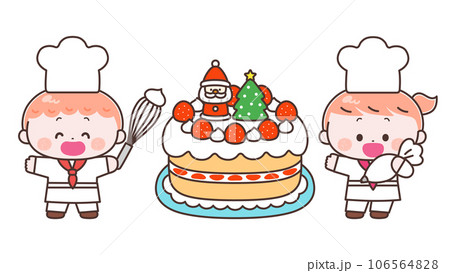 クリスマスケーキを作る　子供 106564828