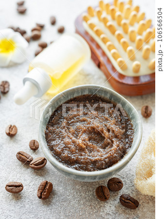 Handmade coffee scrub. Handmade coffee scrub. 106566504