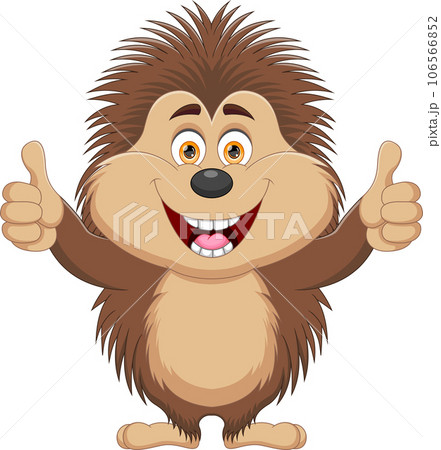 Cute porcupine thumbs up cartoon Cute porcupine thumbs up cartoon 106566852