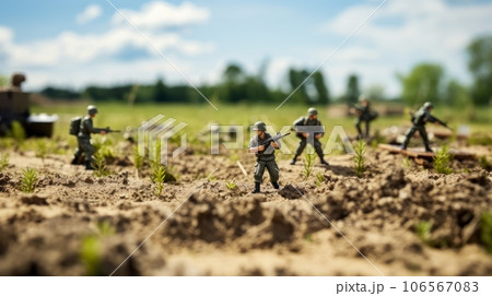 Toy soldiers on the battlefield Toy soldiers on the battlefield 106567083