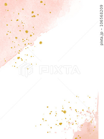 ピンクとゴールドの水彩の抽象的な背景 106568209