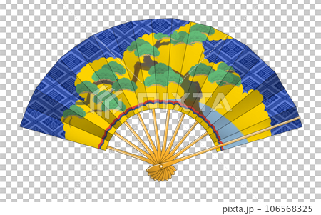 松の舞扇子のイラスト素材 [106568325] - PIXTA