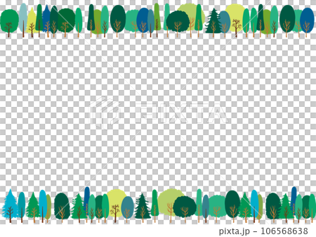 北欧風　緑の木々フレーム2 106568638