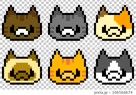 猫のドット絵のイラスト素材 [106568674] - PIXTA