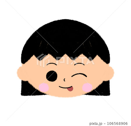 舌を出している女の子の顔アイコン 舌を出している女の子の顔アイコン 106568906