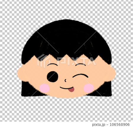舌を出している女の子の顔アイコン 舌を出している女の子の顔アイコン 106568906